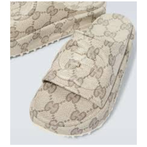 Gucci Other - Gucci, GG monogram platform, sandals size 12 made in Italy